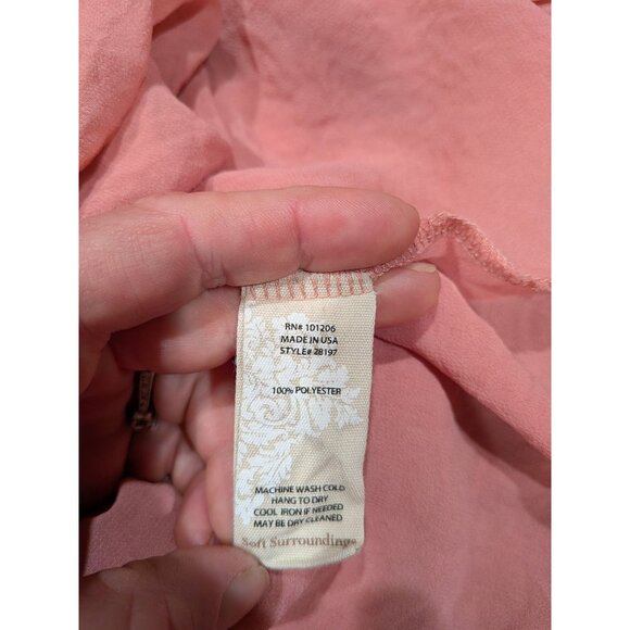 Soft Surroundings Womens Celine Tunic Tank Pink Size Small Layered Asymetrical - Picture 8 of 8